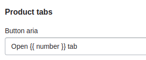 Product tabs (Additional information)